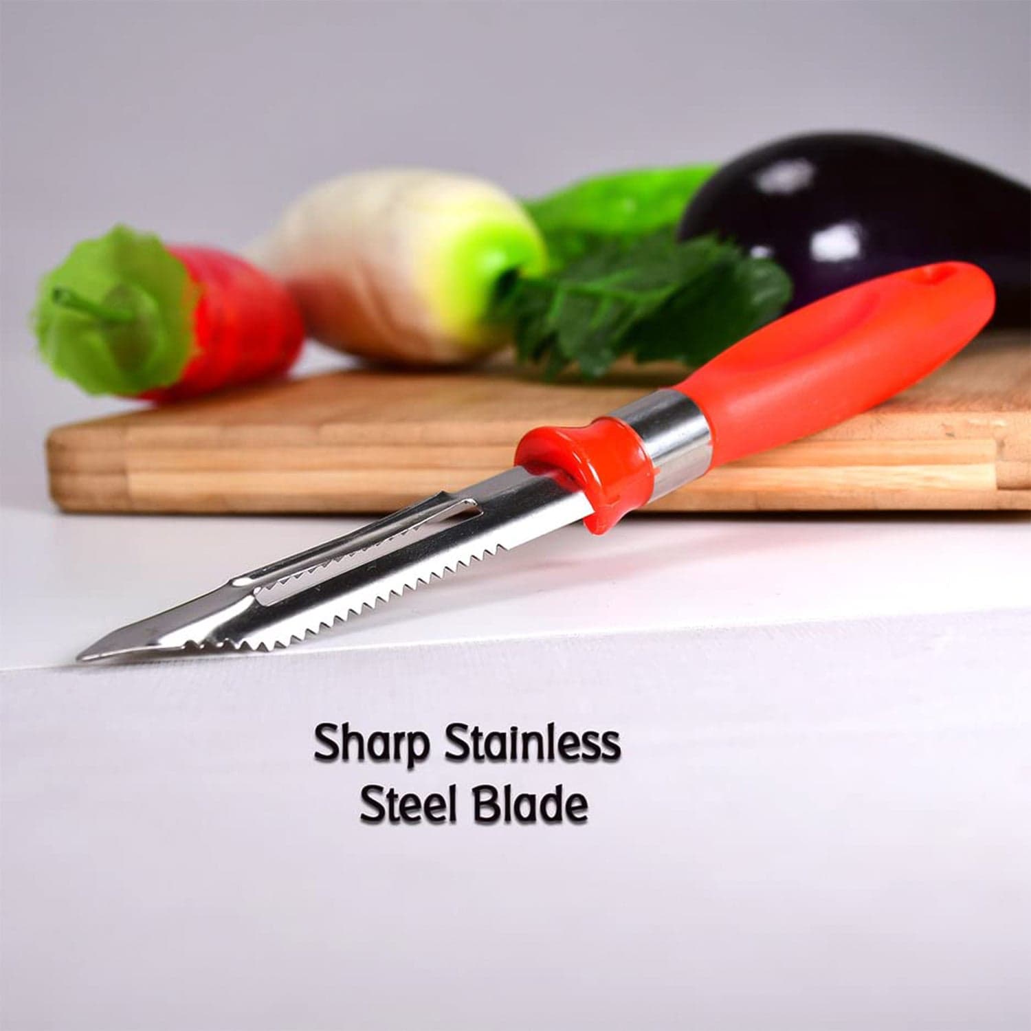 Multipurpose 2 In 1 Stainless Steel Knife Peeler 1 Pc thumbnail 5