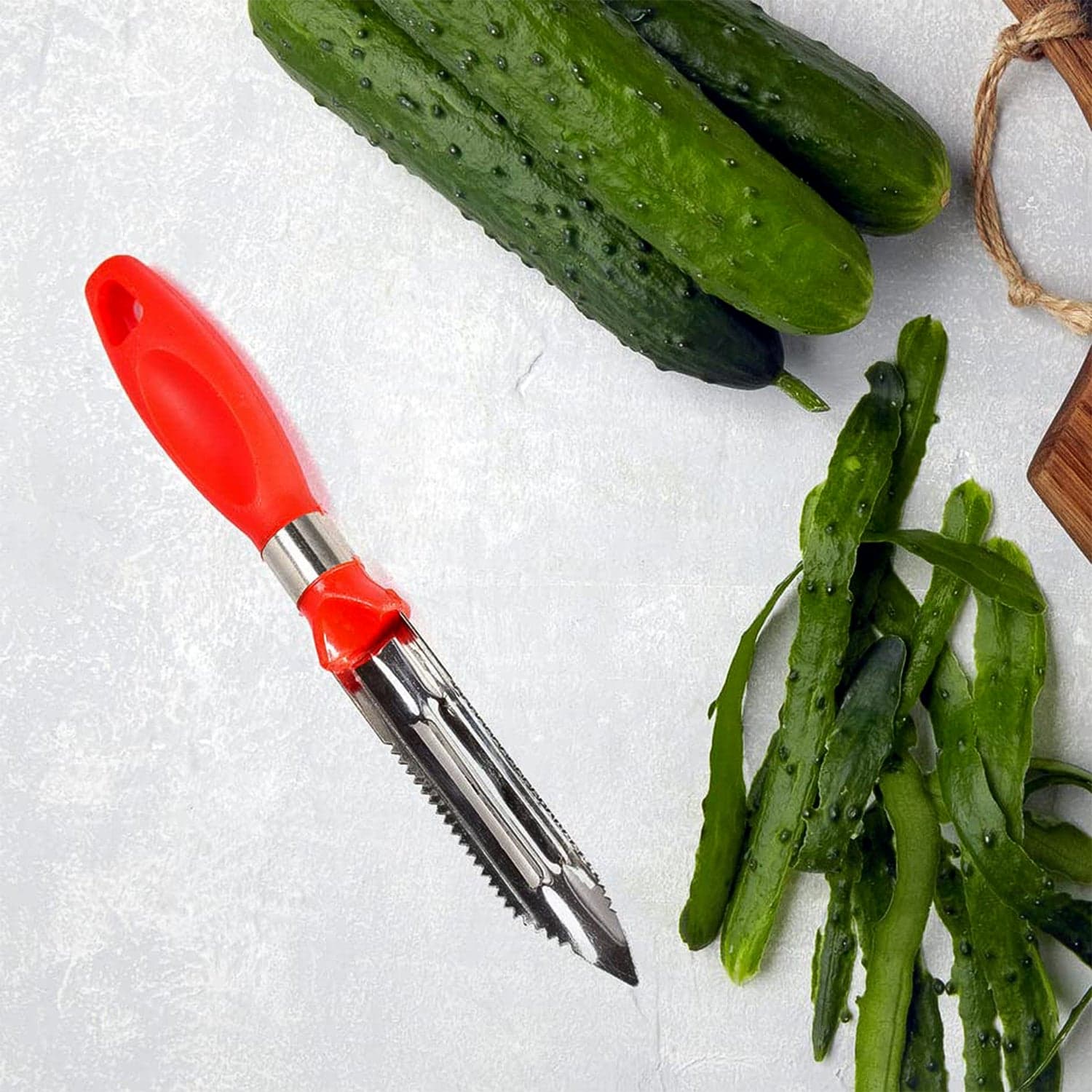 Multipurpose 2 In 1 Stainless Steel Knife Peeler 1 Pc thumbnail 6
