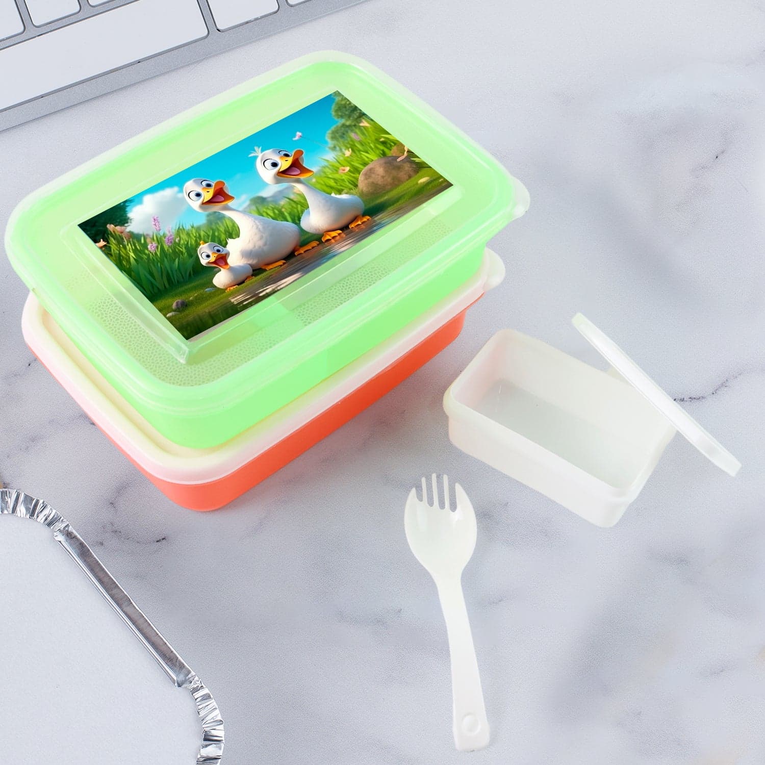 Kids Cartoon Printed Lunch Box Set thumbnail 5