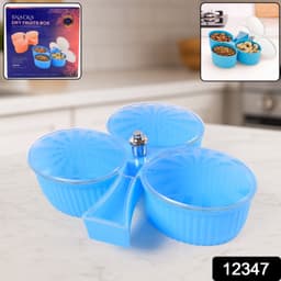 Premium 3 Compartment Revolving Dry Fruit Box 1 Pc
