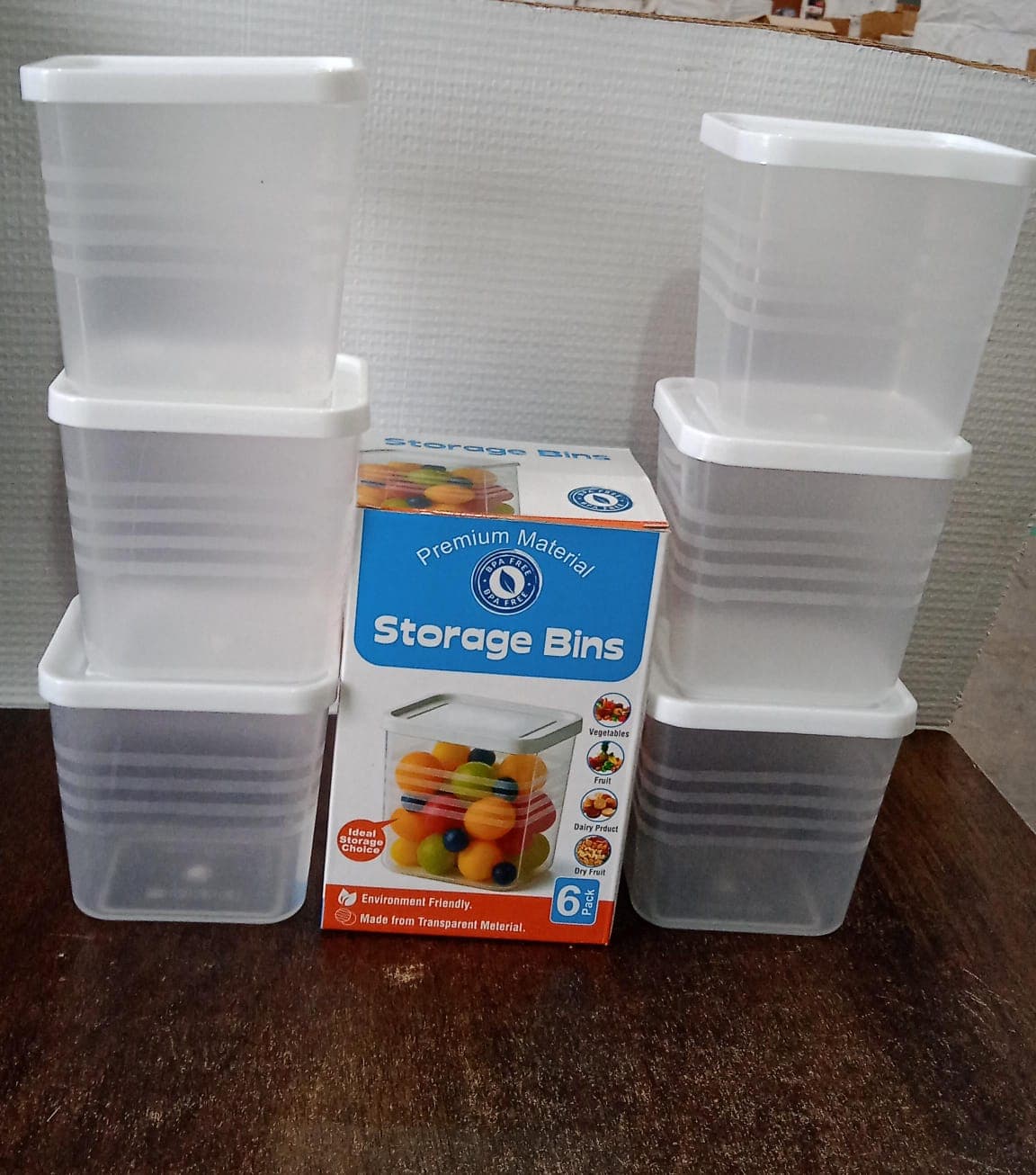 Trans Pla Food Storage Container 6Pc thumbnail 6