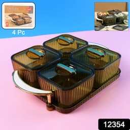 Luxury Delight 4 Piece Dryfruit Storage Box 1 Set