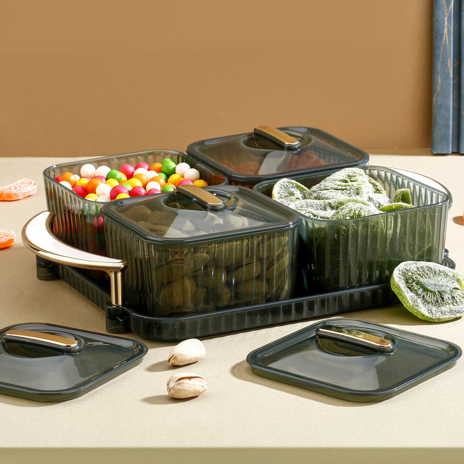 Luxury Delight 4 Piece Dryfruit Storage Box 1 Set thumbnail 2