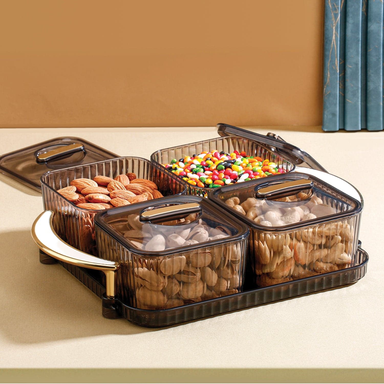 Luxury Delight 4 Piece Dryfruit Storage Box 1 Set thumbnail 5