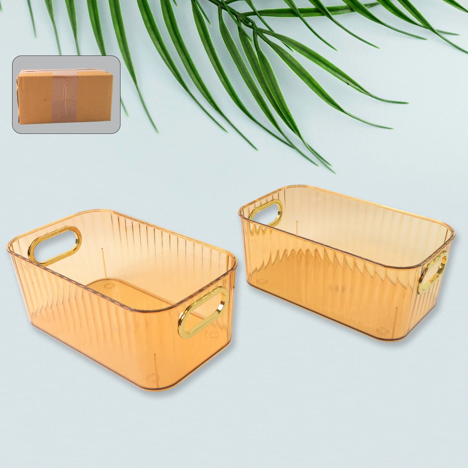 12355 Transparent Storage Basket 2Pc thumbnail 2
