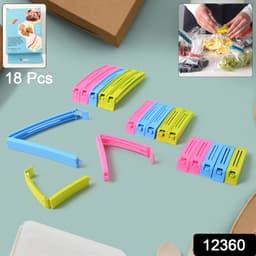 Multipurpose Plastic Pouch Sealer Clips 18 Pc