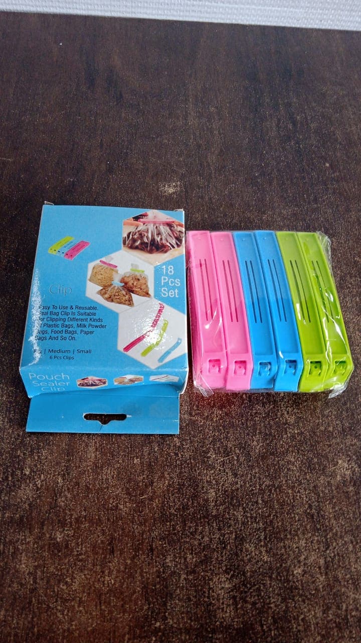 Multipurpose Plastic Pouch Sealer Clips 18 Pc thumbnail 6