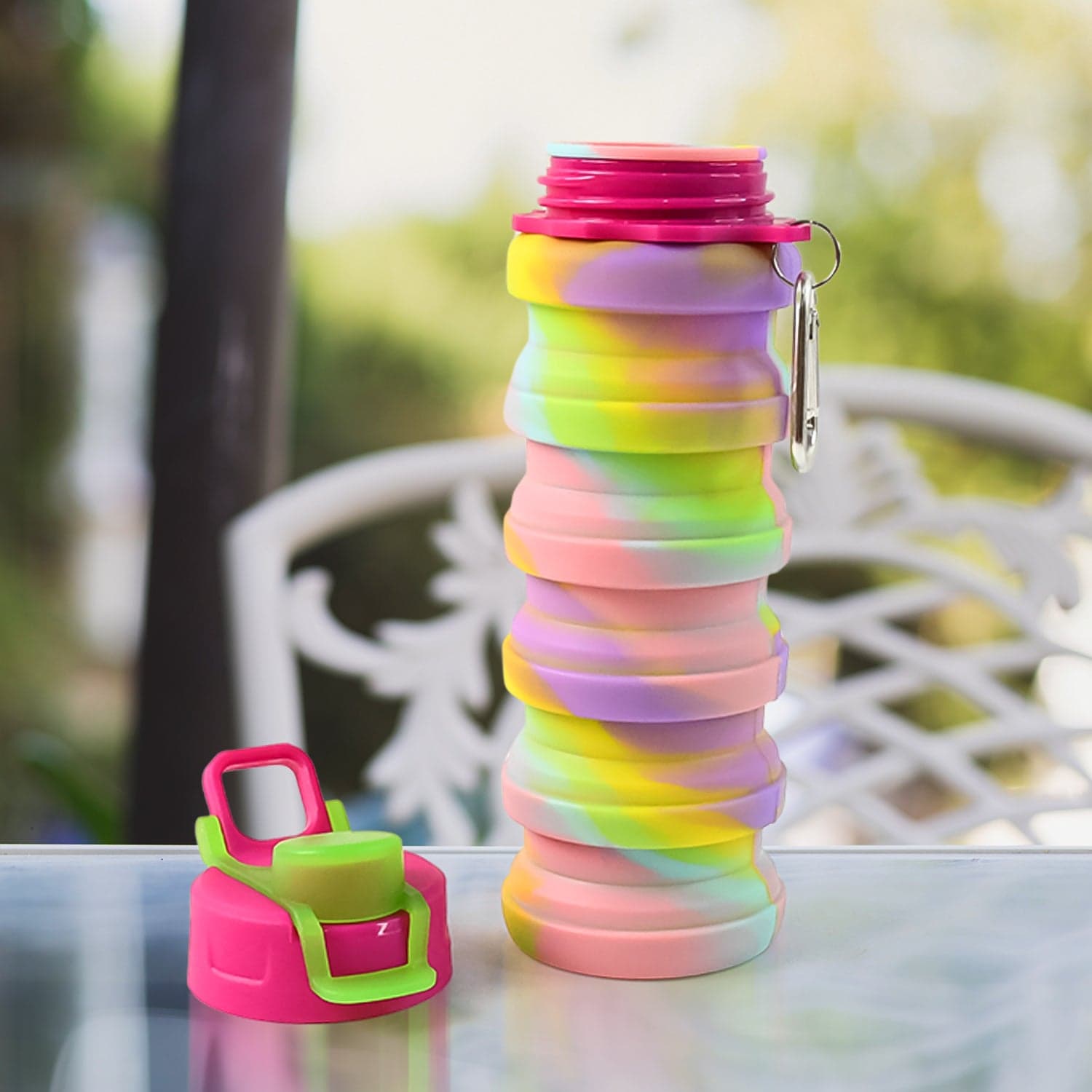 Colorful Collapsible Silicone Water Bottle 1 Pc thumbnail 3