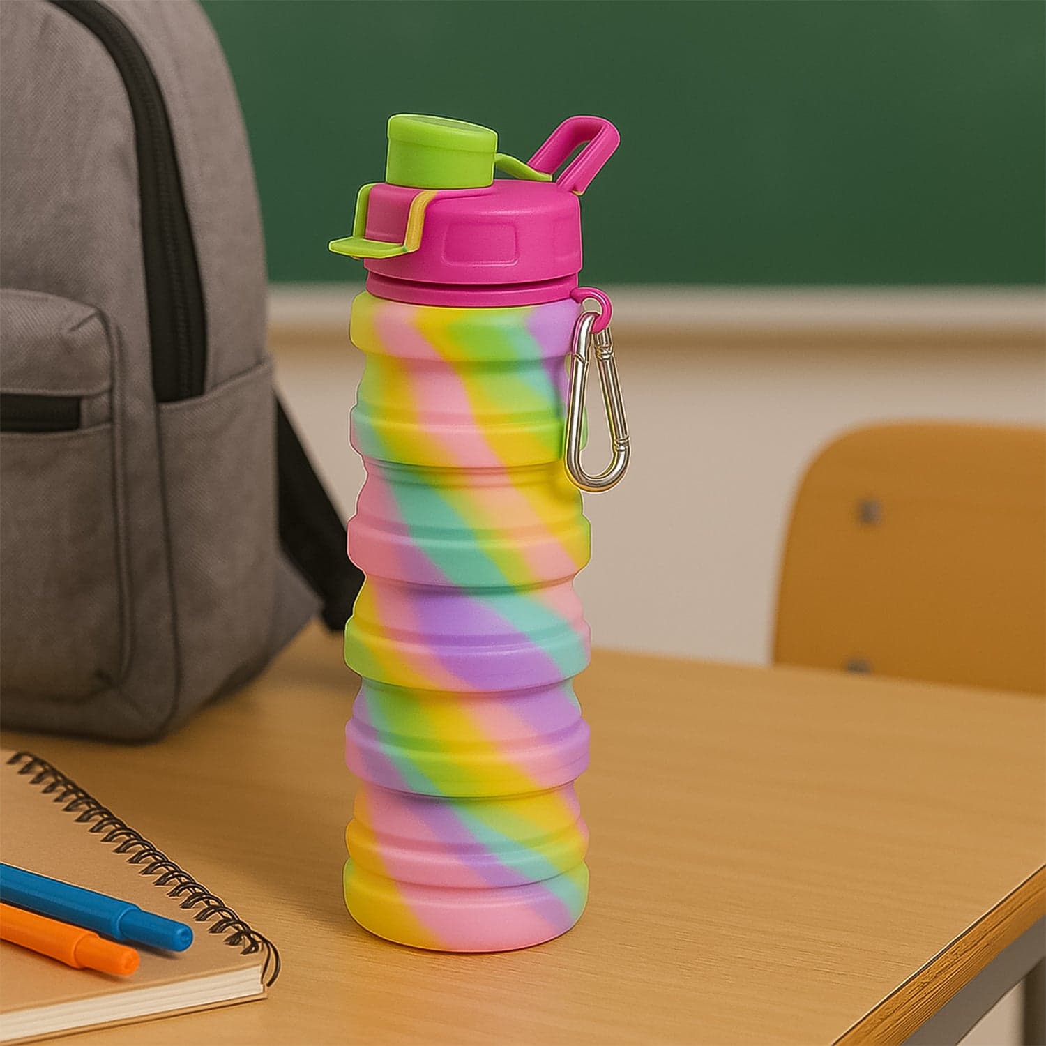 Colorful Collapsible Silicone Water Bottle 1 Pc thumbnail 5