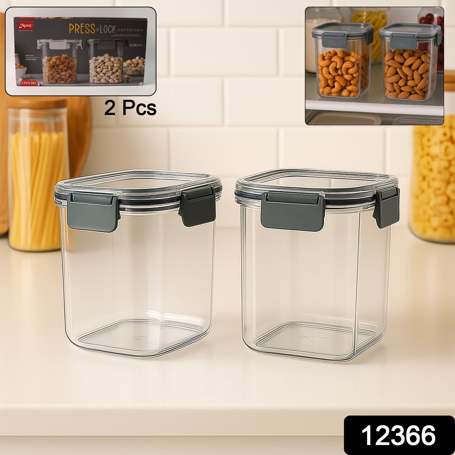Apex Press N Lock Containers 2Pc 900Ml thumbnail 1