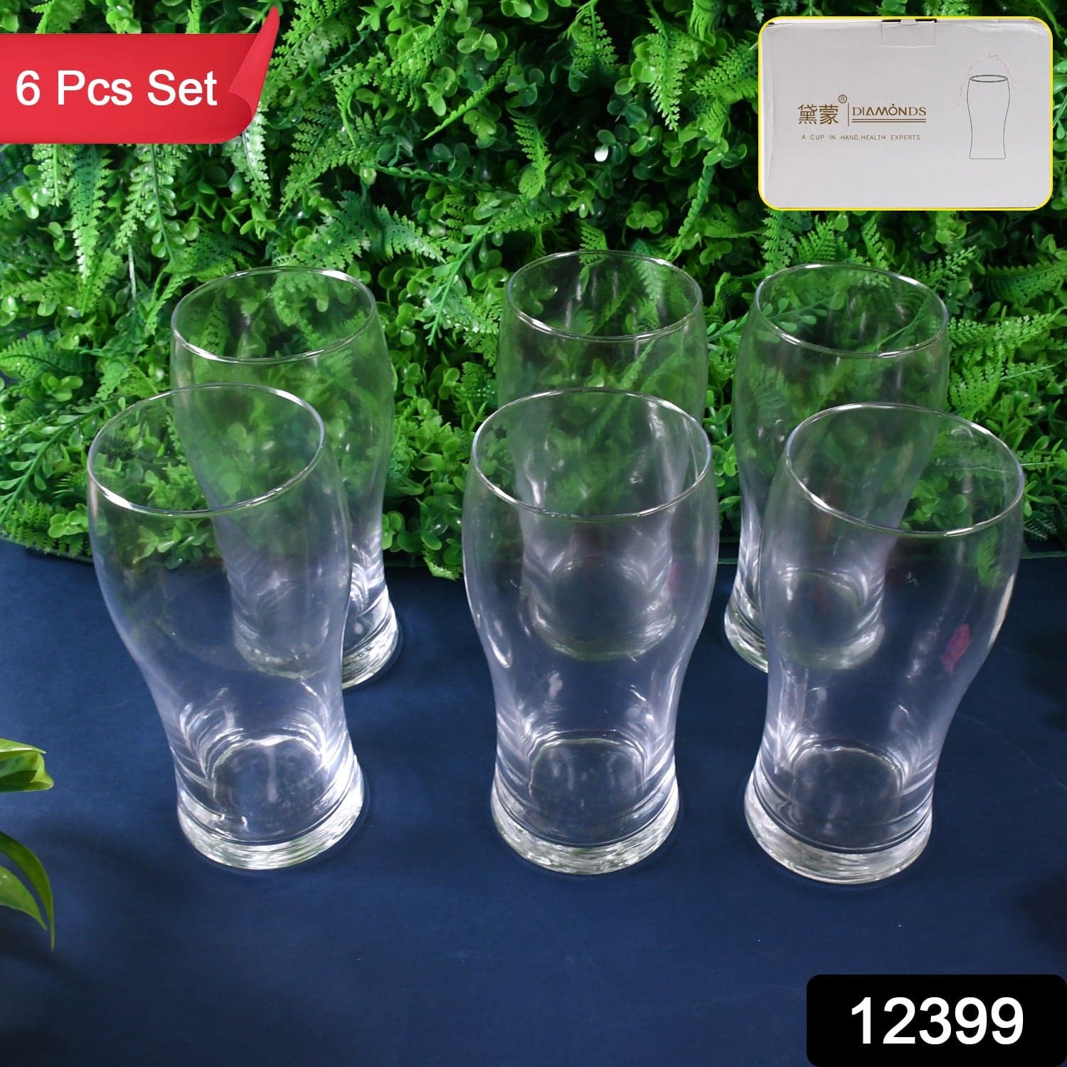 Juice water Glass Tumbler Pure Glass (6 Pcs Set) thumbnail 2
