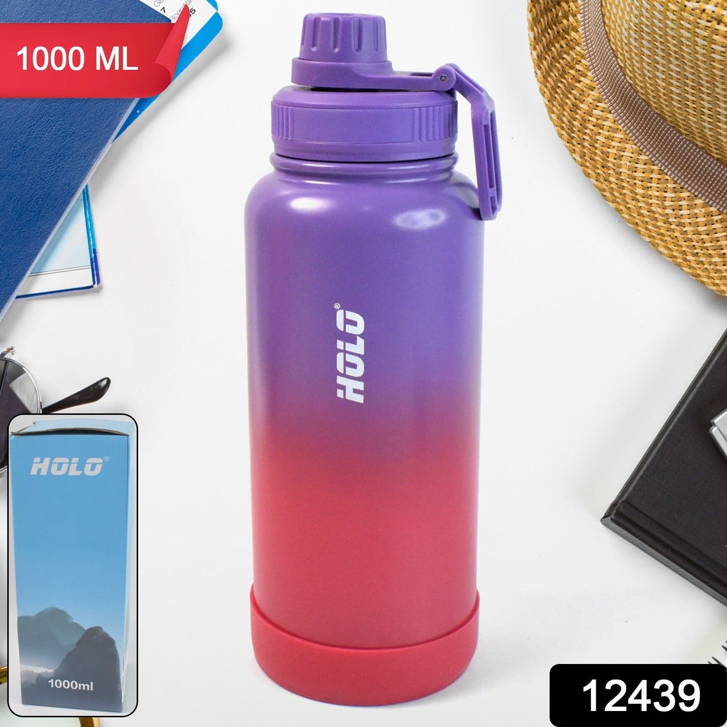 Two Tone Pink Stainless Steel Water Bottle thumbnail 2