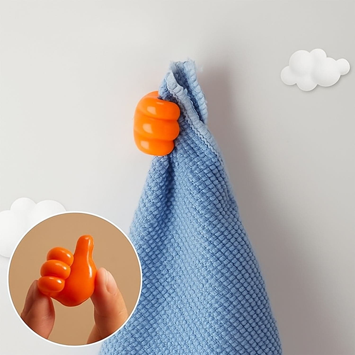 12443 Orange Thumb Shape Wireholder 1Pc thumbnail 3