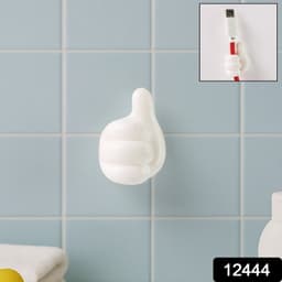 12444 White Thumb Shape Wireholder 1Pc