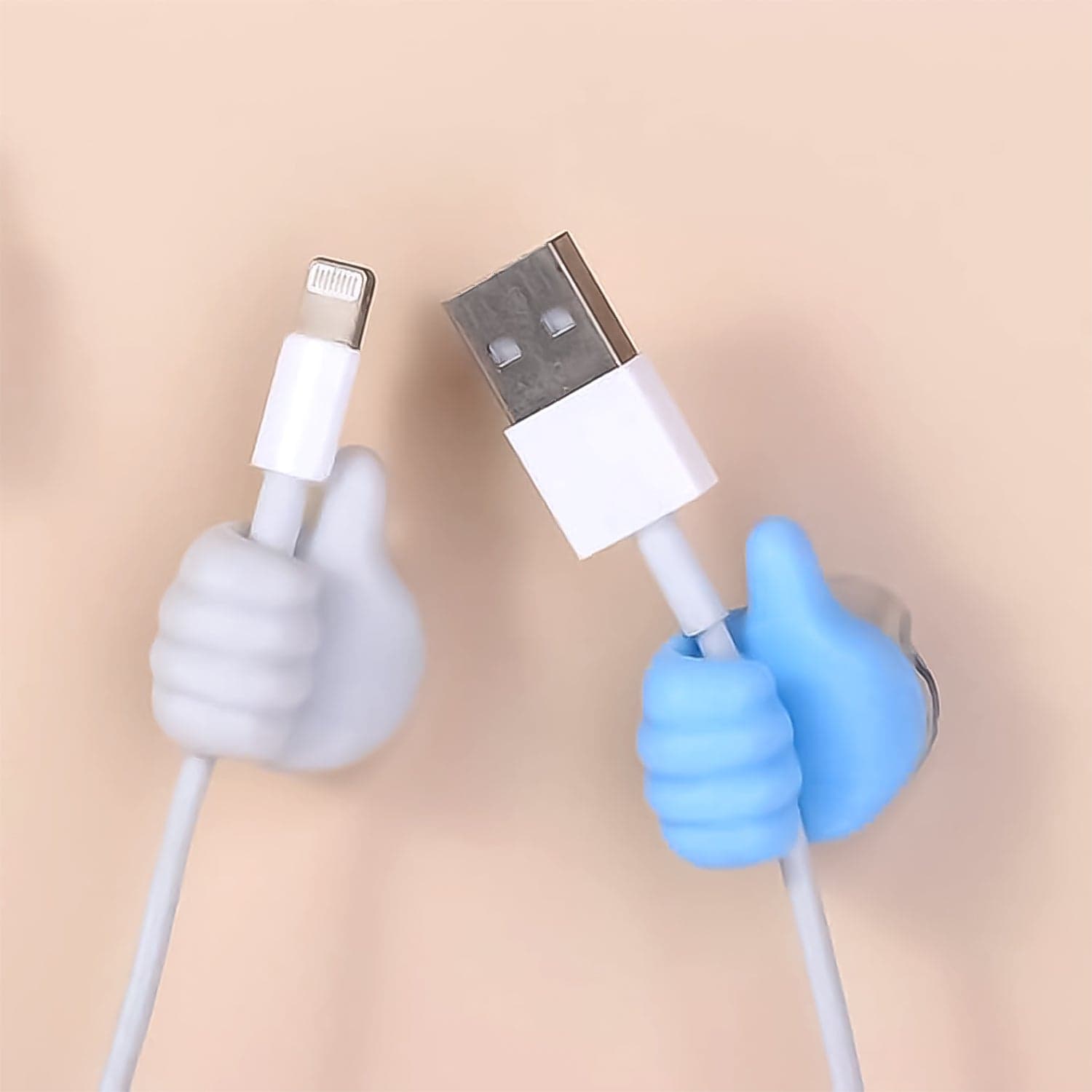 12444 White Thumb Shape Wireholder 1Pc thumbnail 2