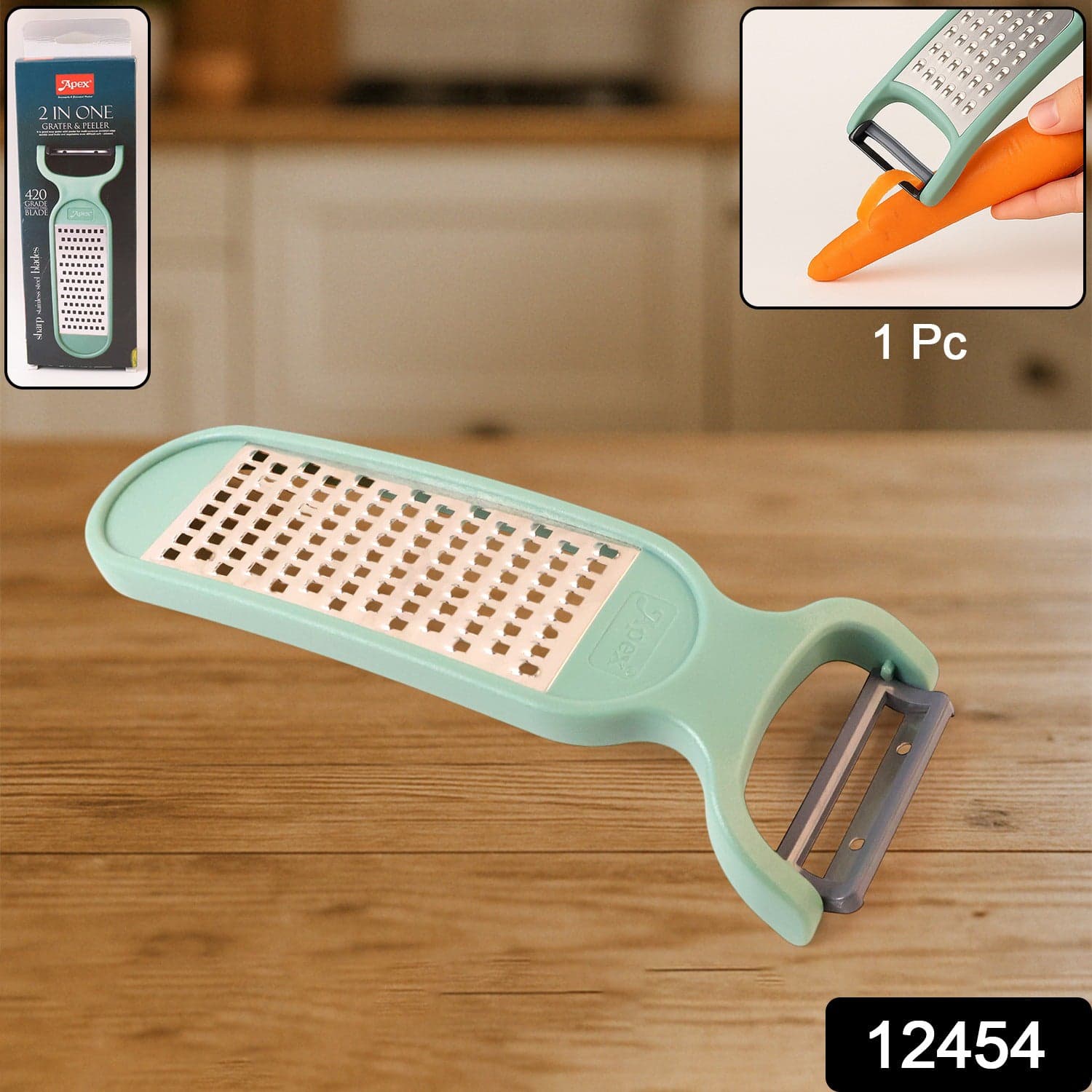 Apex 2 In 1 Vegetable Grater Amp Peeler Combo Tool thumbnail 1