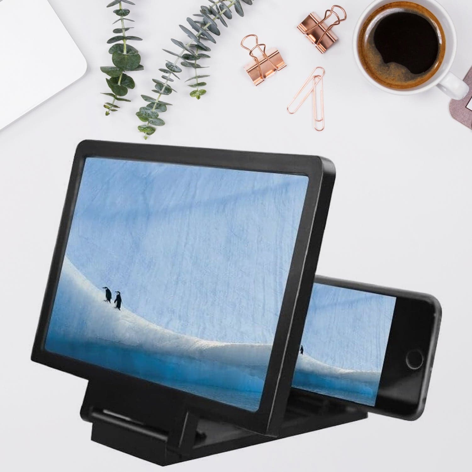 3D Phone Screen Magnifier Video Screen Amplifier Expander Holder Bracket for Mobile Phone Screen Zoom Display (1 Pc) thumbnail 1