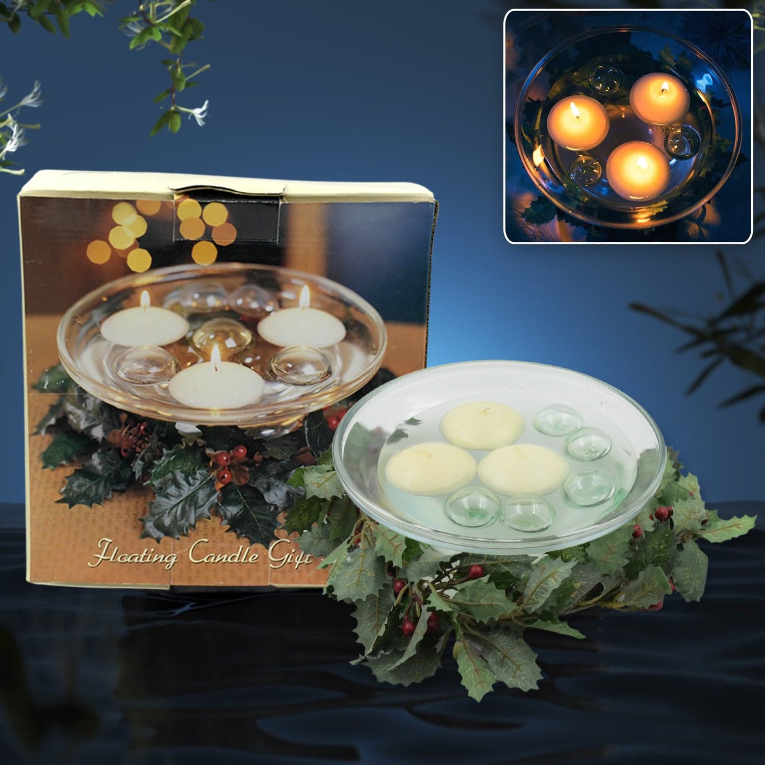 Floating Candle Holder (1 Pc): Romantic Ambiance, Table Decor, Diwali thumbnail 1