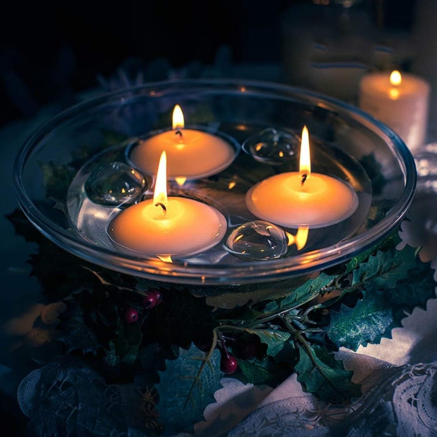 Floating Candle Holder (1 Pc): Romantic Ambiance, Table Decor, Diwali thumbnail 3