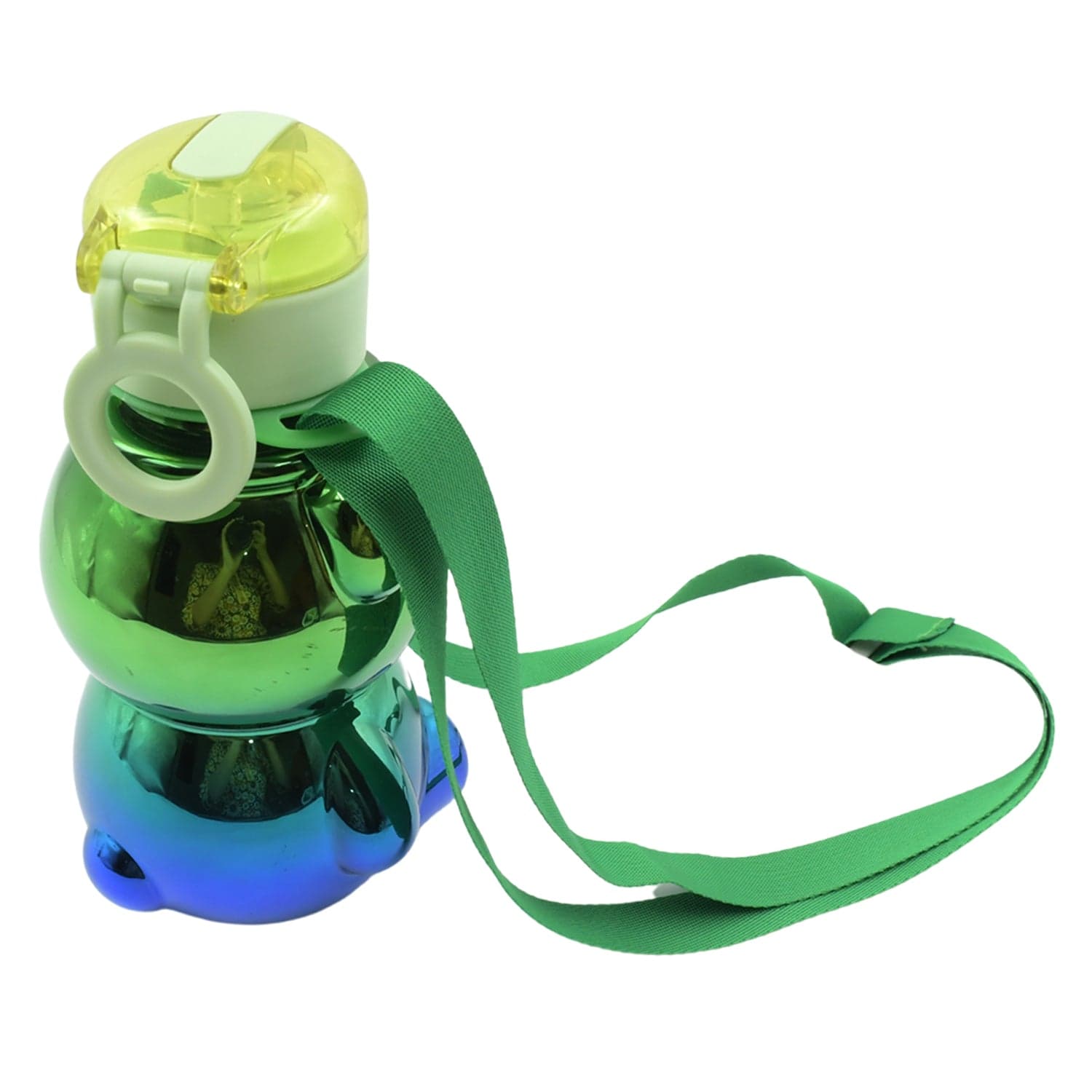 Cute Plastic Water Bottle with Strap & Stickers | Kids School Water Bottle with Straw (1 Pc) thumbnail 6