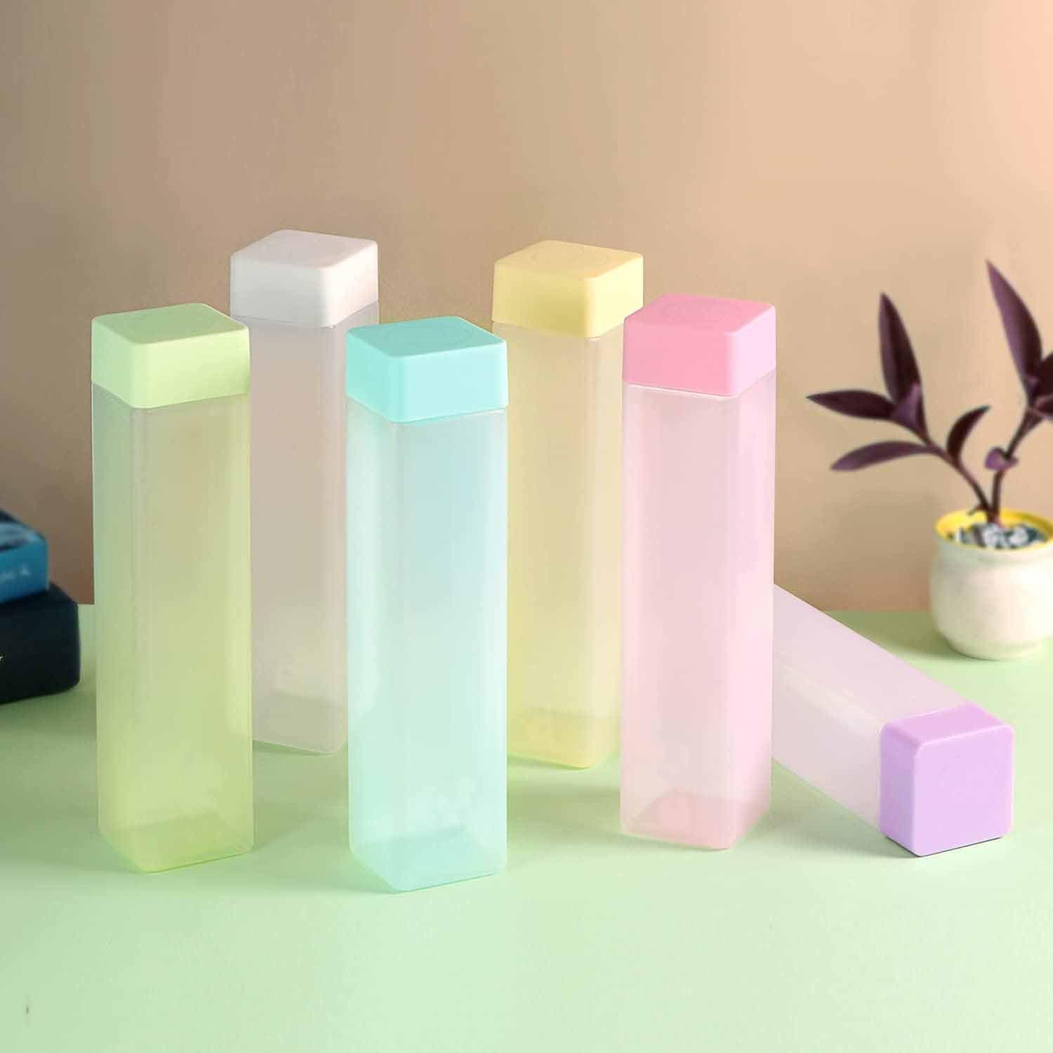 Large Capacity Plastic Water Bottle | Set of 6 | Square Water Bottle (940ml each) thumbnail 1