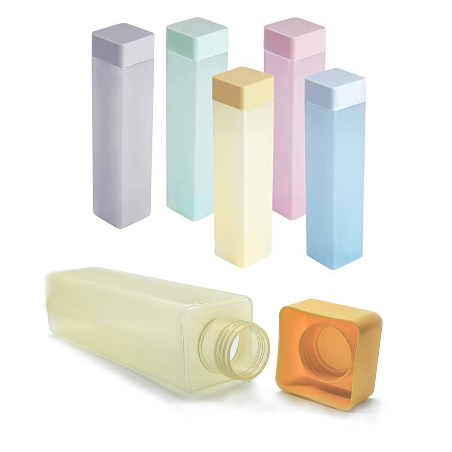 Large Capacity Plastic Water Bottle | Set of 6 | Square Water Bottle (940ml each) thumbnail 7