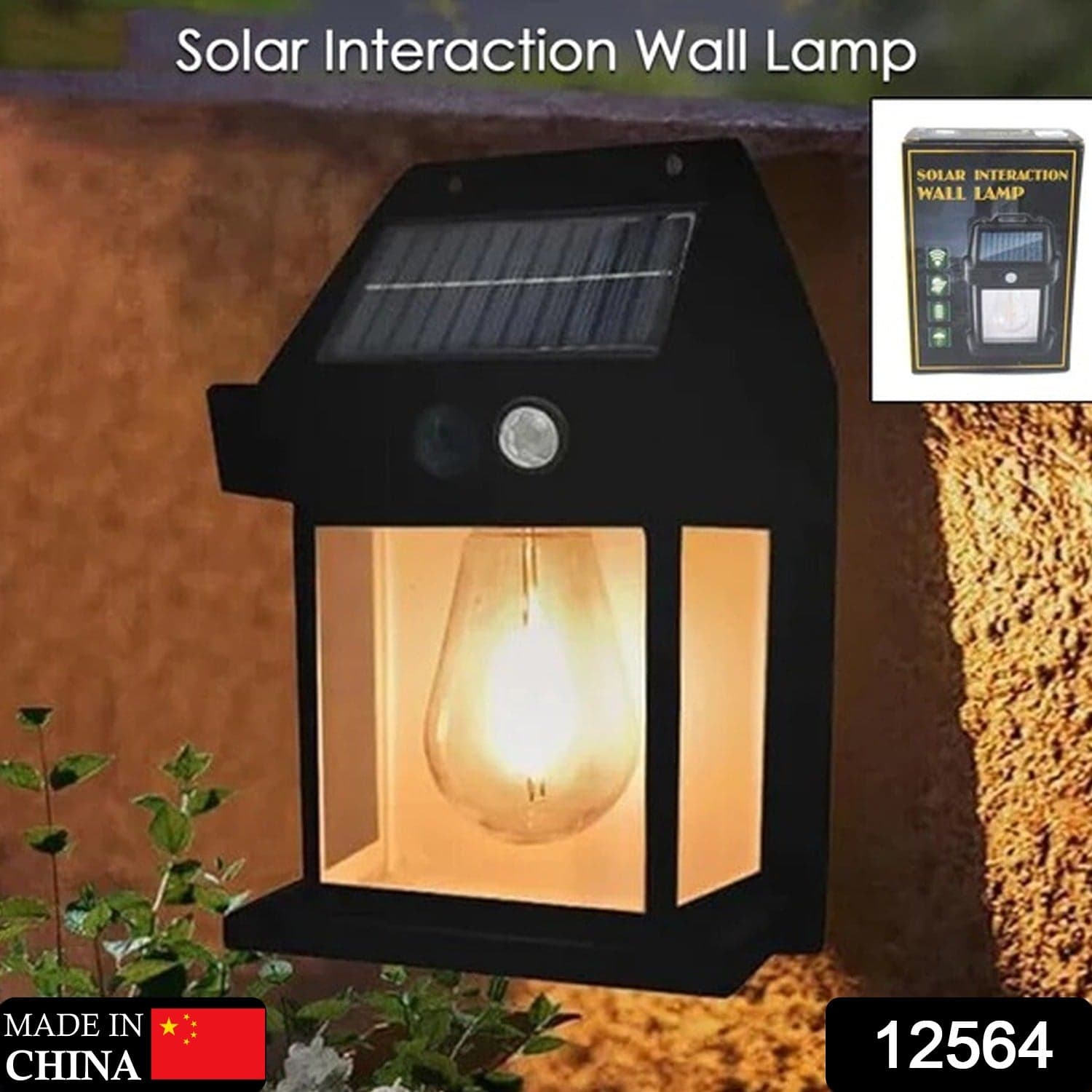 Solar Wall Lamp of Wireless Outdoor Light with Motion Sensor & 3 Modes thumbnail 2