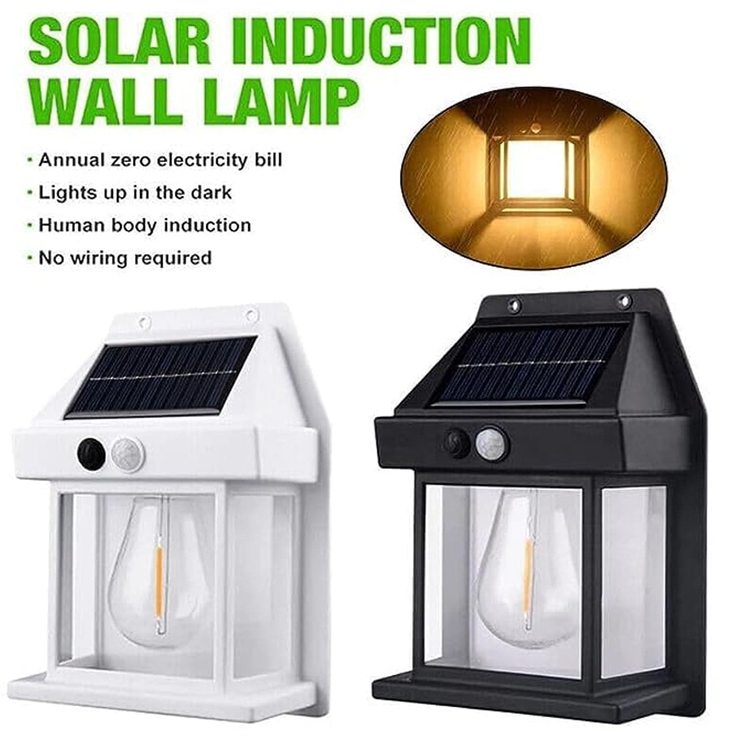 Solar Wall Lamp of Wireless Outdoor Light with Motion Sensor & 3 Modes thumbnail 6