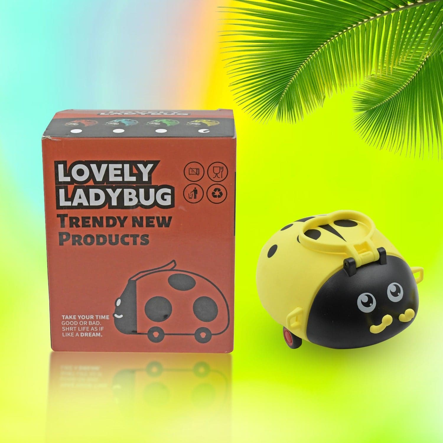 Cute Plastic Bug Shape Water Bottle With Adjustable Shoulder Strap thumbnail 5