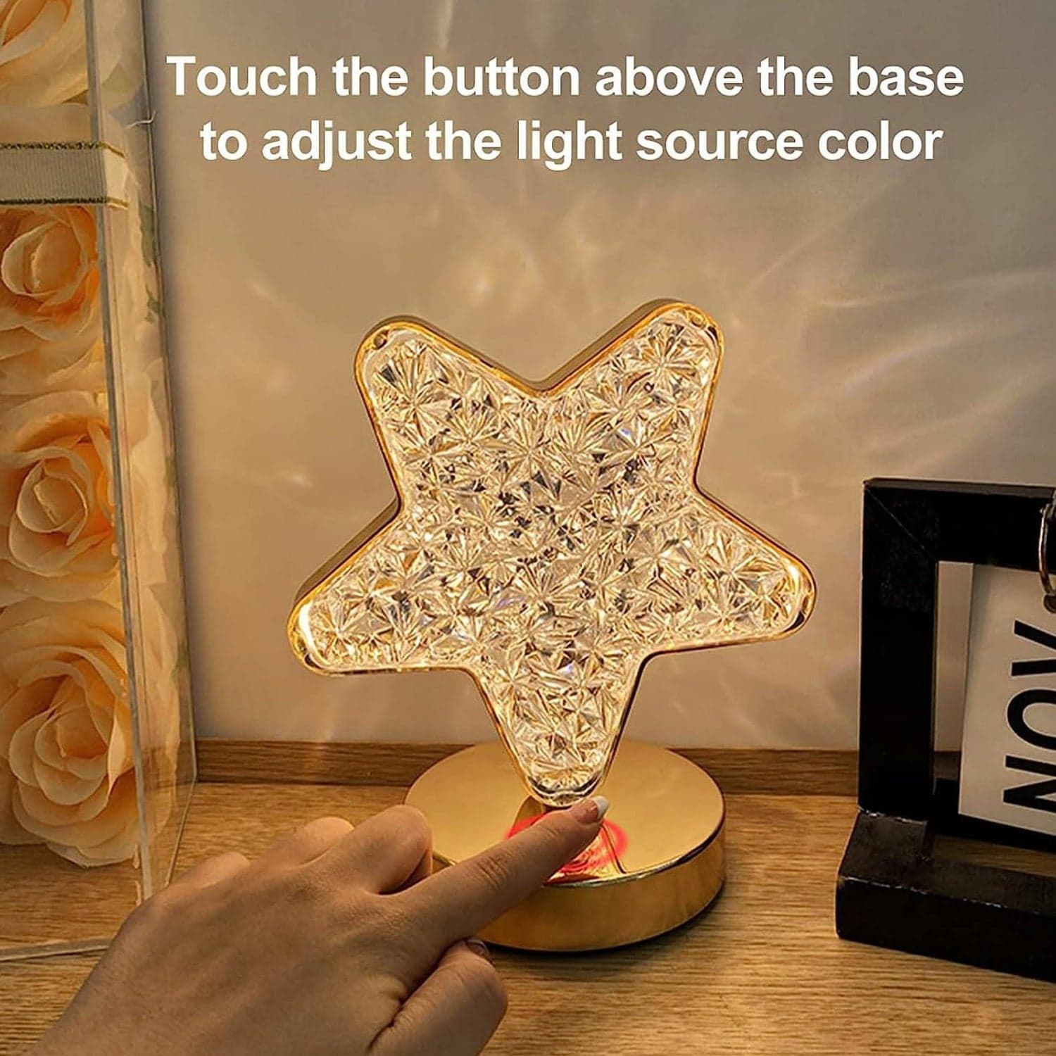 Star Crystal Diamond Touch Lamp of USB Rechargeable, 3-Way Dimmable thumbnail 5