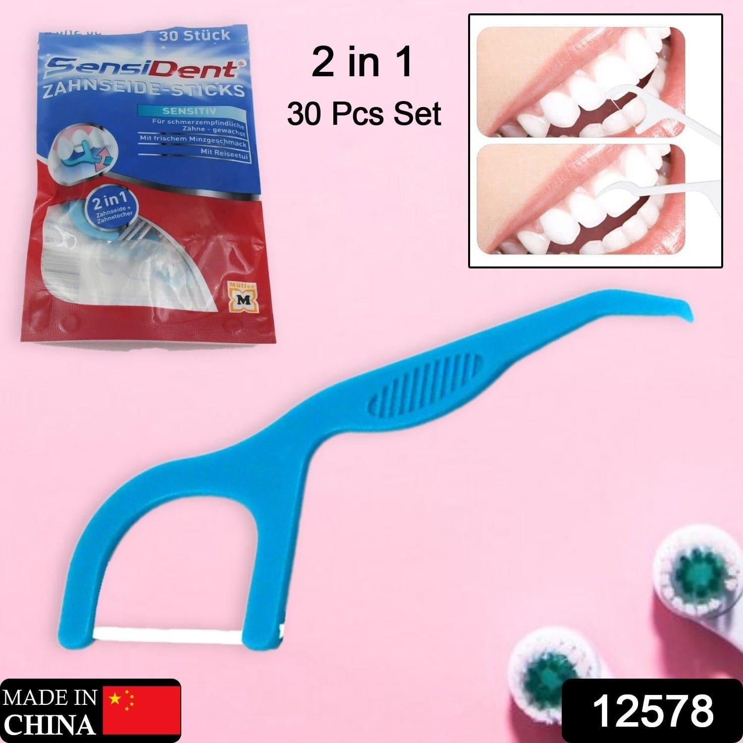 2 In 1 Tooth Picks Flosses ID-12578 thumbnail 2