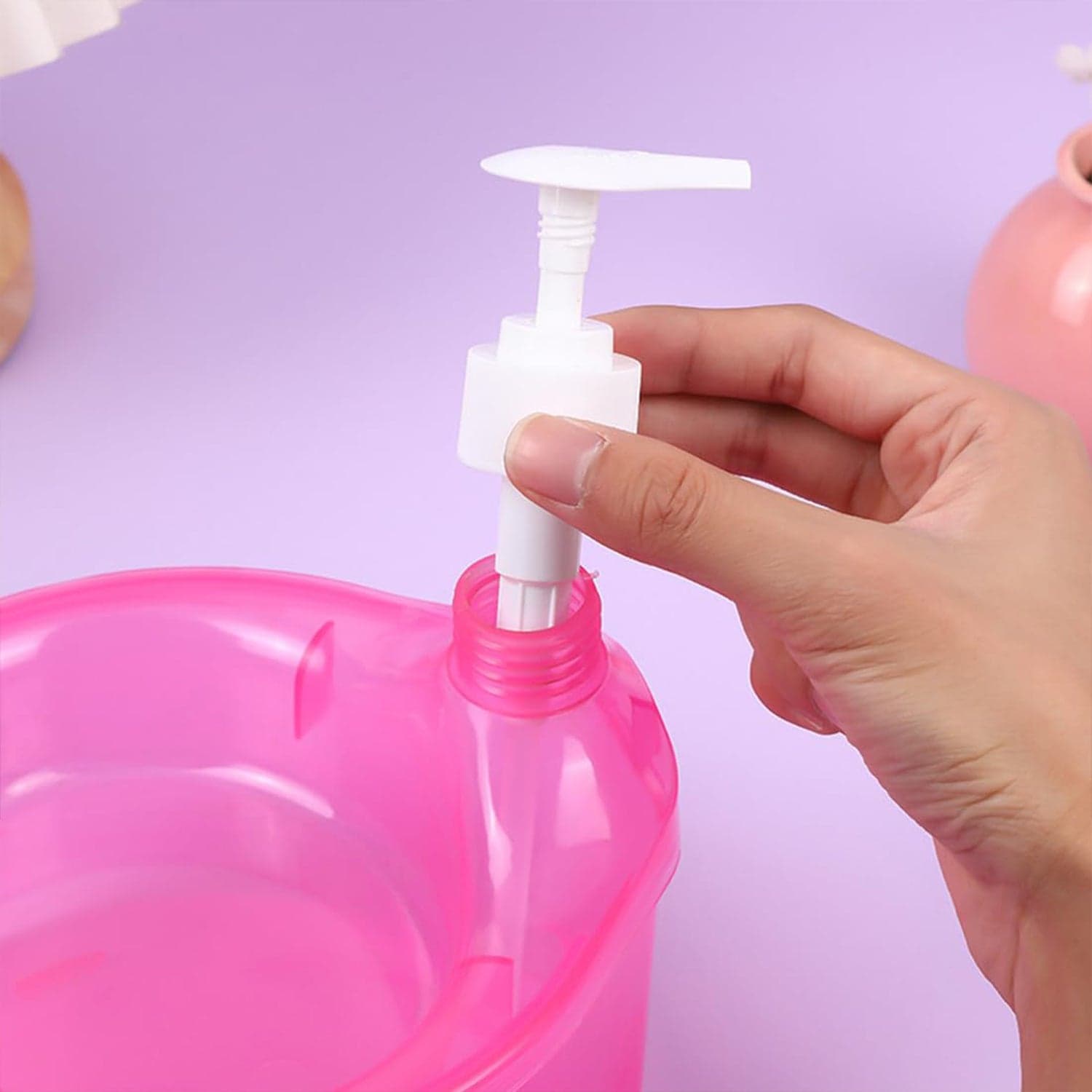 2-in-1 Double Layer Liquid Soap Dispenser with Pump & Sponge of Practical Kitchen & Hotel Sink Soap Pump Bottle (Rectangle) thumbnail 6
