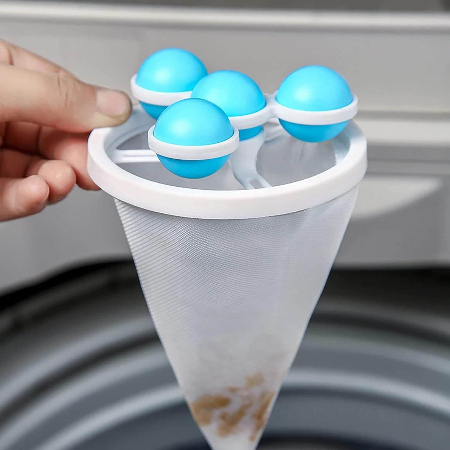 Floating Laundry Ball Lint Catcher of Reusable Hair & Fur Filter (1 Pc) thumbnail 1