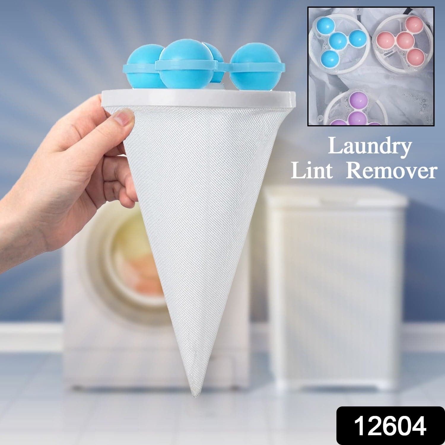 Floating Laundry Ball Lint Catcher of Reusable Hair & Fur Filter (1 Pc) thumbnail 2