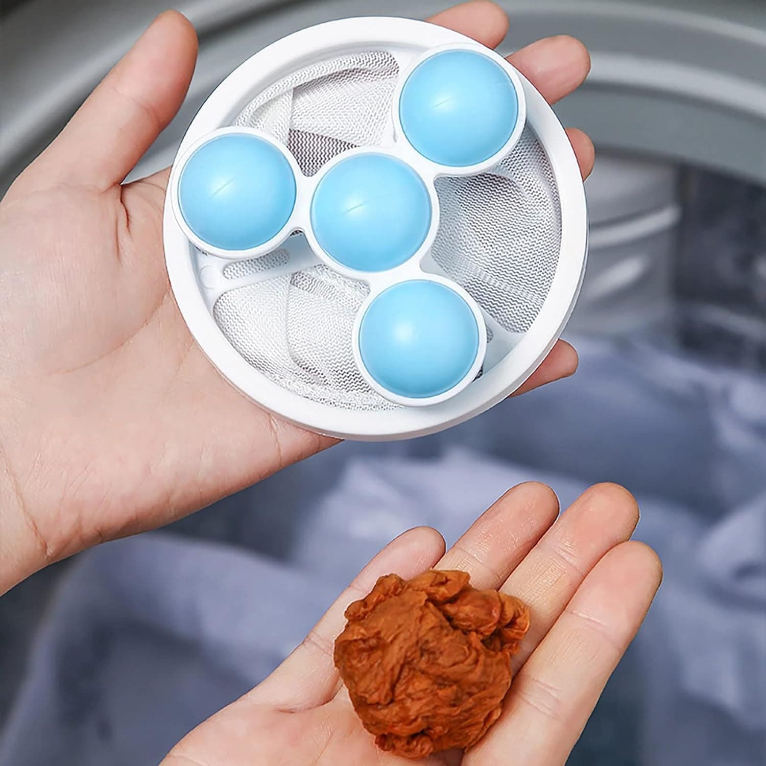 Floating Laundry Ball Lint Catcher of Reusable Hair & Fur Filter (1 Pc) thumbnail 3