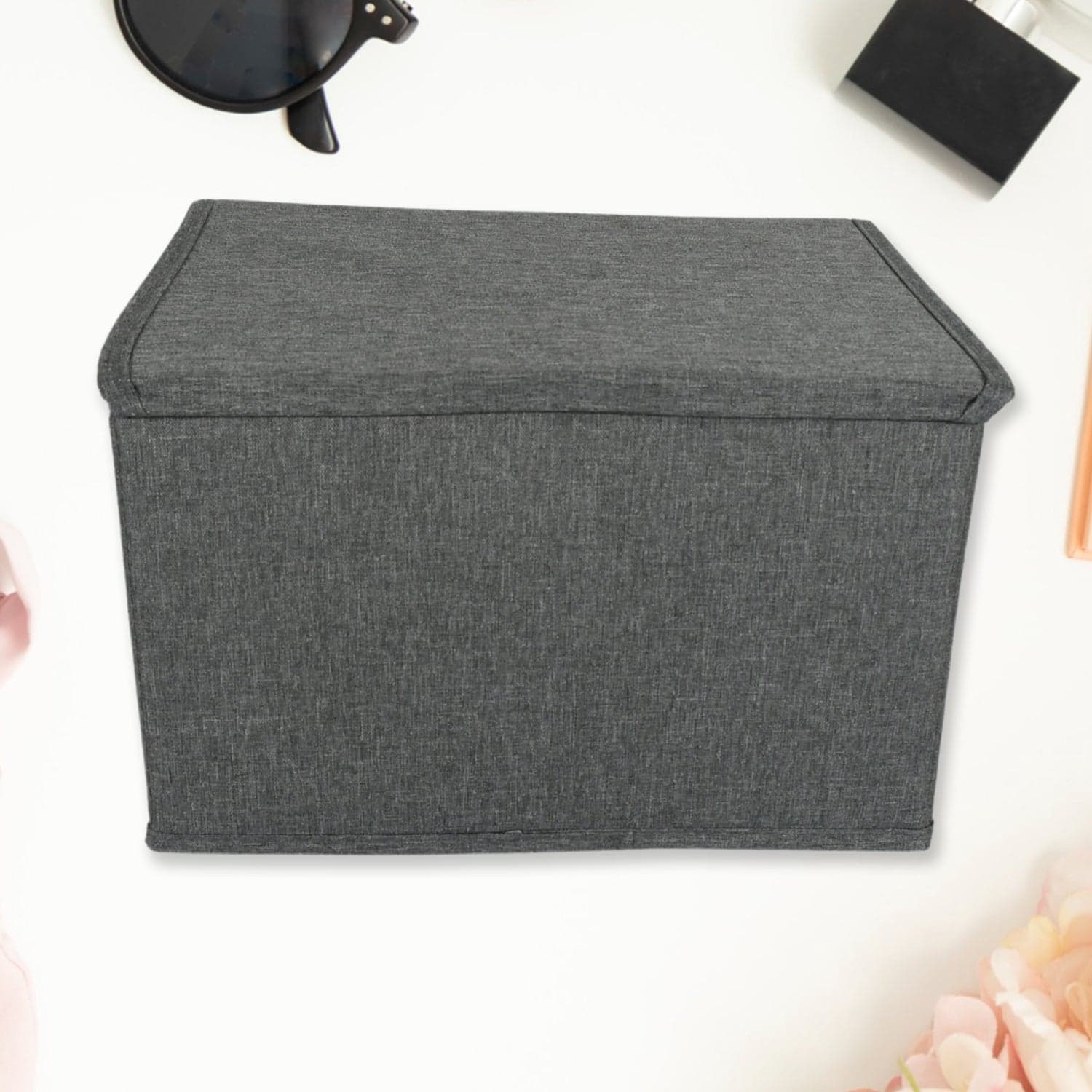 Small Foldable Storage Box With Lid And Handles thumbnail 6