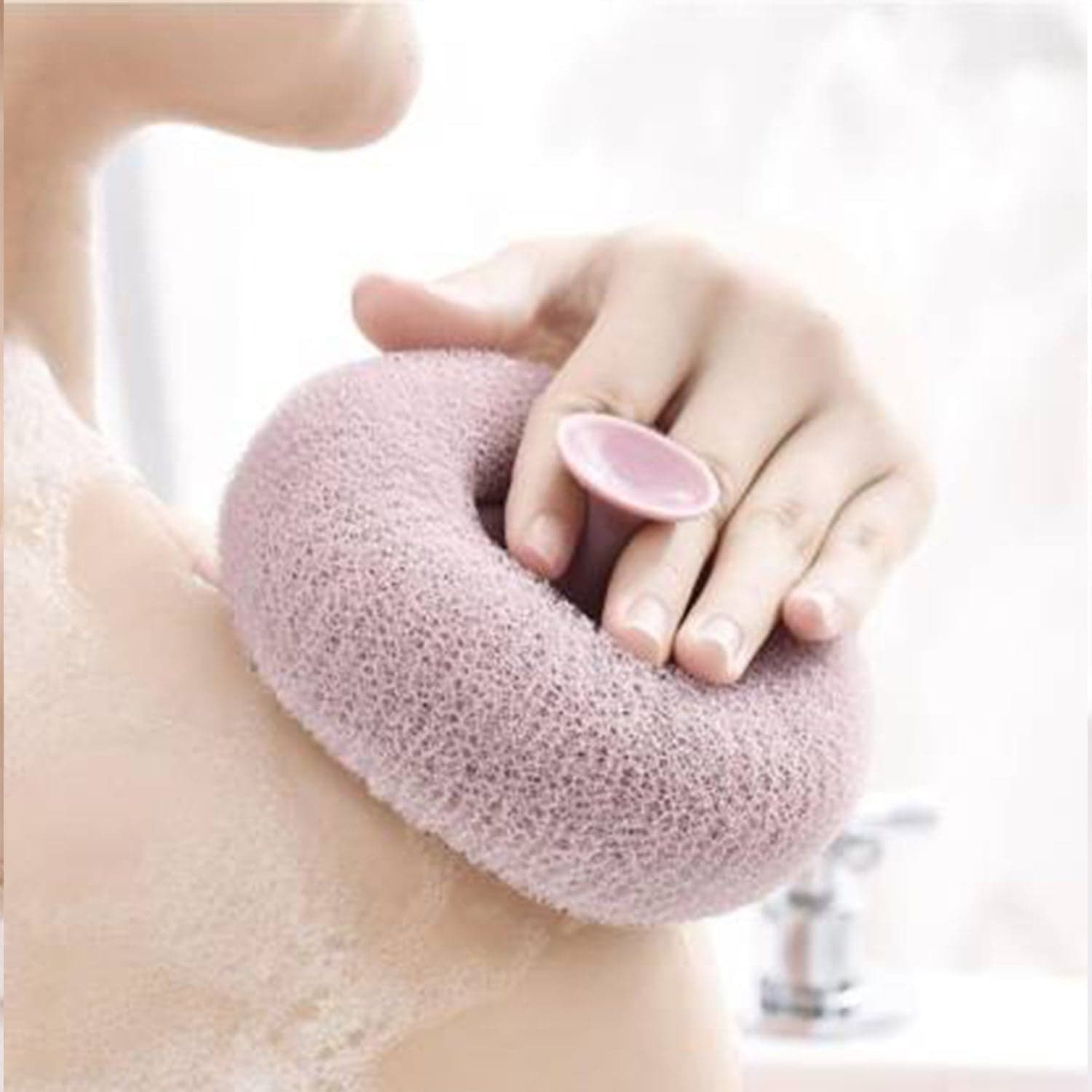 Flower Bath Sponge - Super Soft Body Exfoliator with Suction Cup for Shower & Massage thumbnail 3