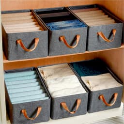 Foldable Storage Box Handles, Cotton And Linen Storage Bins And Baskets Organizer For Nursery, Closet, Bedroom, Home (45 Cm)