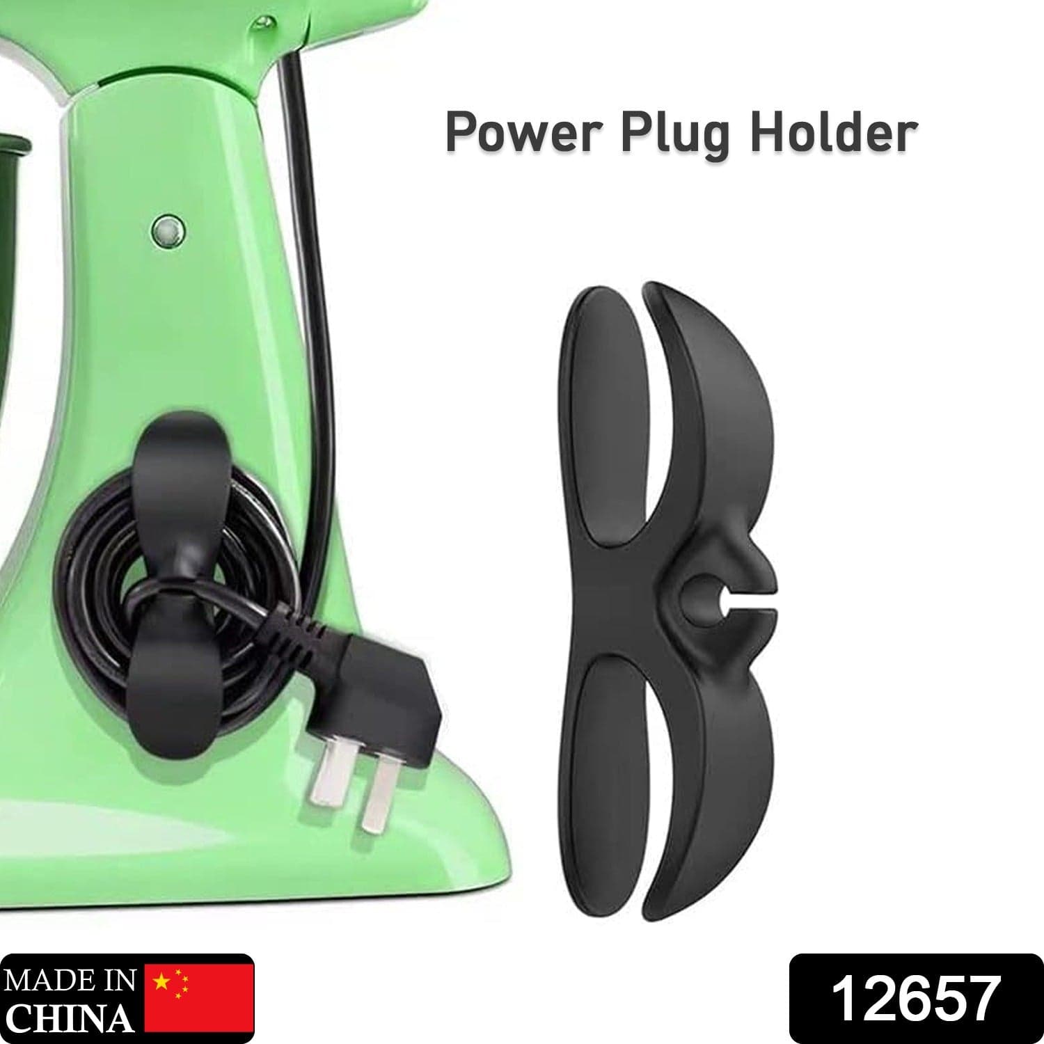 Power Plug Holder Organizer For Appliances Tidy Cord (1 Pc / 8X3 Cm / Small) thumbnail 2