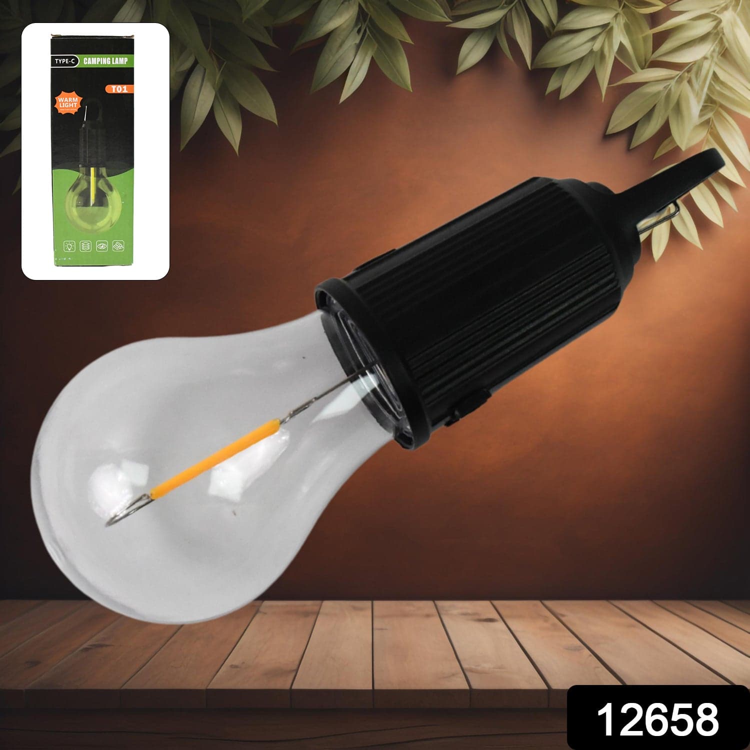 Rechargeable LED Camping Lantern of 3 Modes, Portable with Clip Hook (1 Pc) thumbnail 2