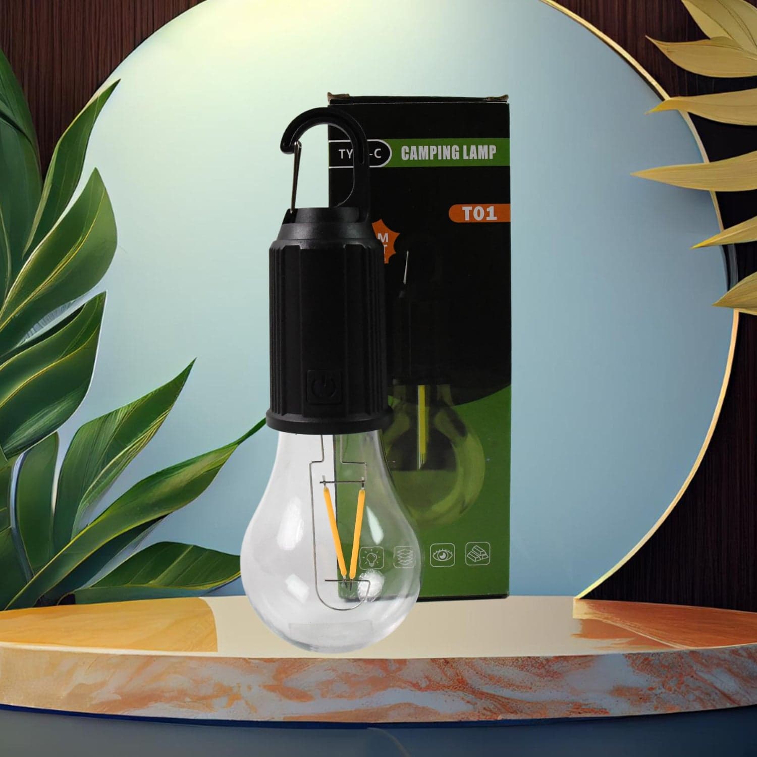 Rechargeable LED Camping Lantern of 3 Modes, Portable with Clip Hook (1 Pc) thumbnail 5