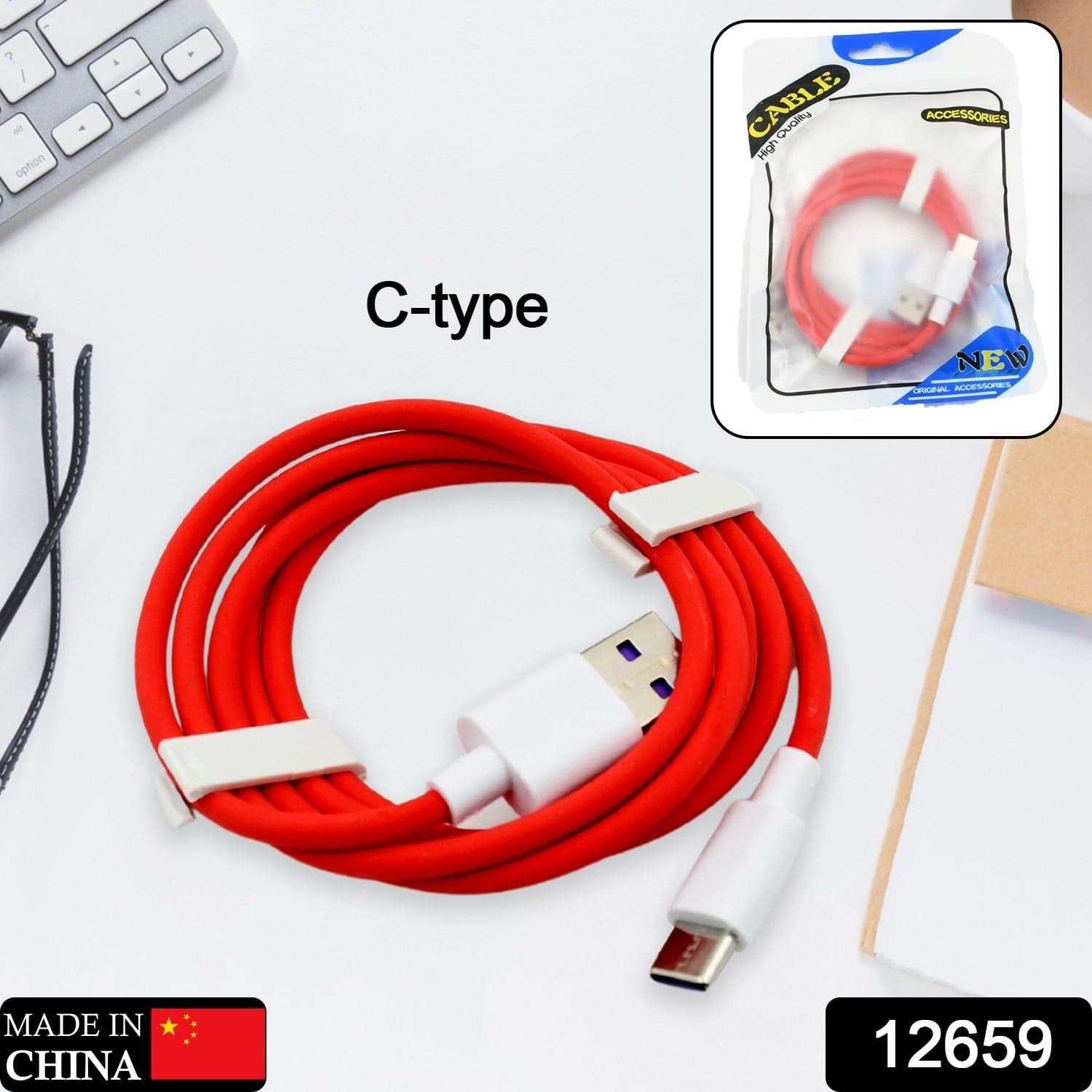Unique Type C Dash Charging USB Data Cable | Fast Charging Cable | Data Transfer Cable For All C Type Mobile Use thumbnail 2