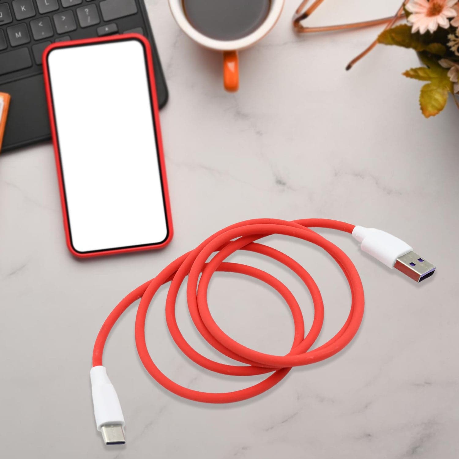 Unique Type C Dash Charging USB Data Cable | Fast Charging Cable | Data Transfer Cable For All C Type Mobile Use thumbnail 3