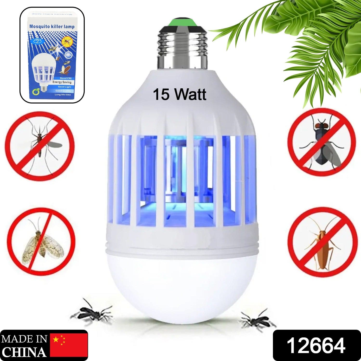 5W Mosquito Killer Lamp E27 LED Zapper for Summer Insects & Moths thumbnail 2