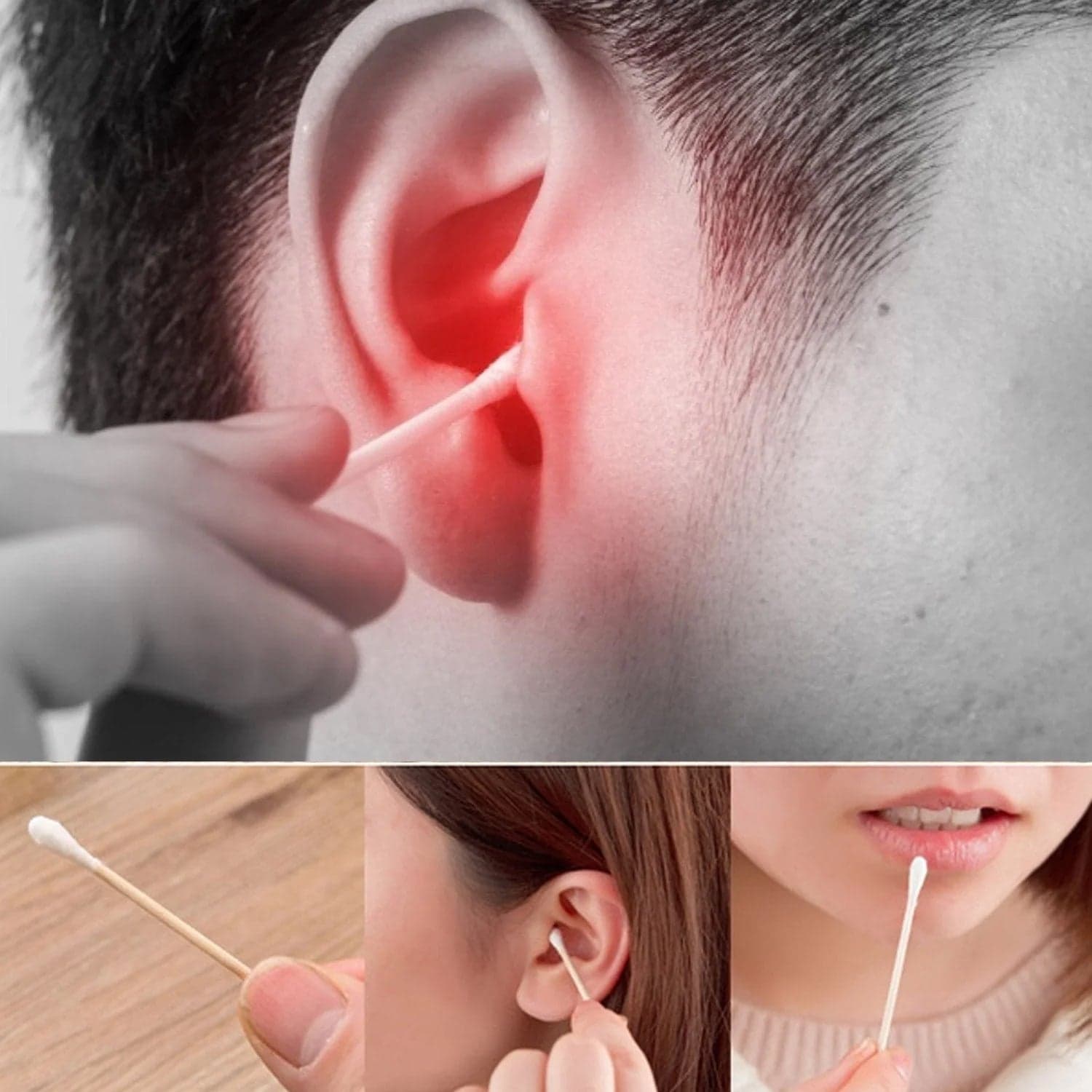 Double Head Cotton Ear & Nose Cleaning Health Care Tools Disposable Sticks Soft Beauty Makeup thumbnail 5