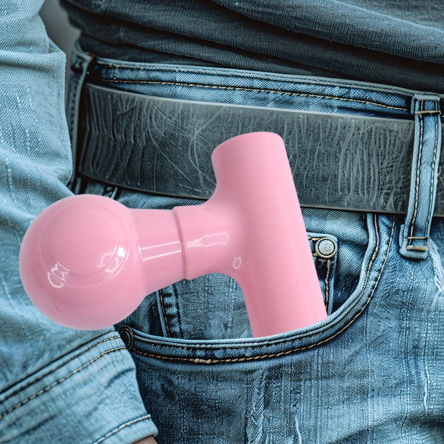 Black Mini Pocket Size Massager, Full Body Massager, Cordless One Button Operation For Body Pain & Relaxation thumbnail 4