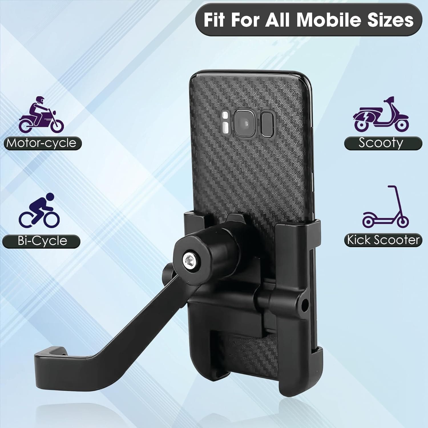 Full Metal Body Bike & Scooty 360 Degree Rotating Mobile Holder Stand For Bicycle thumbnail 7