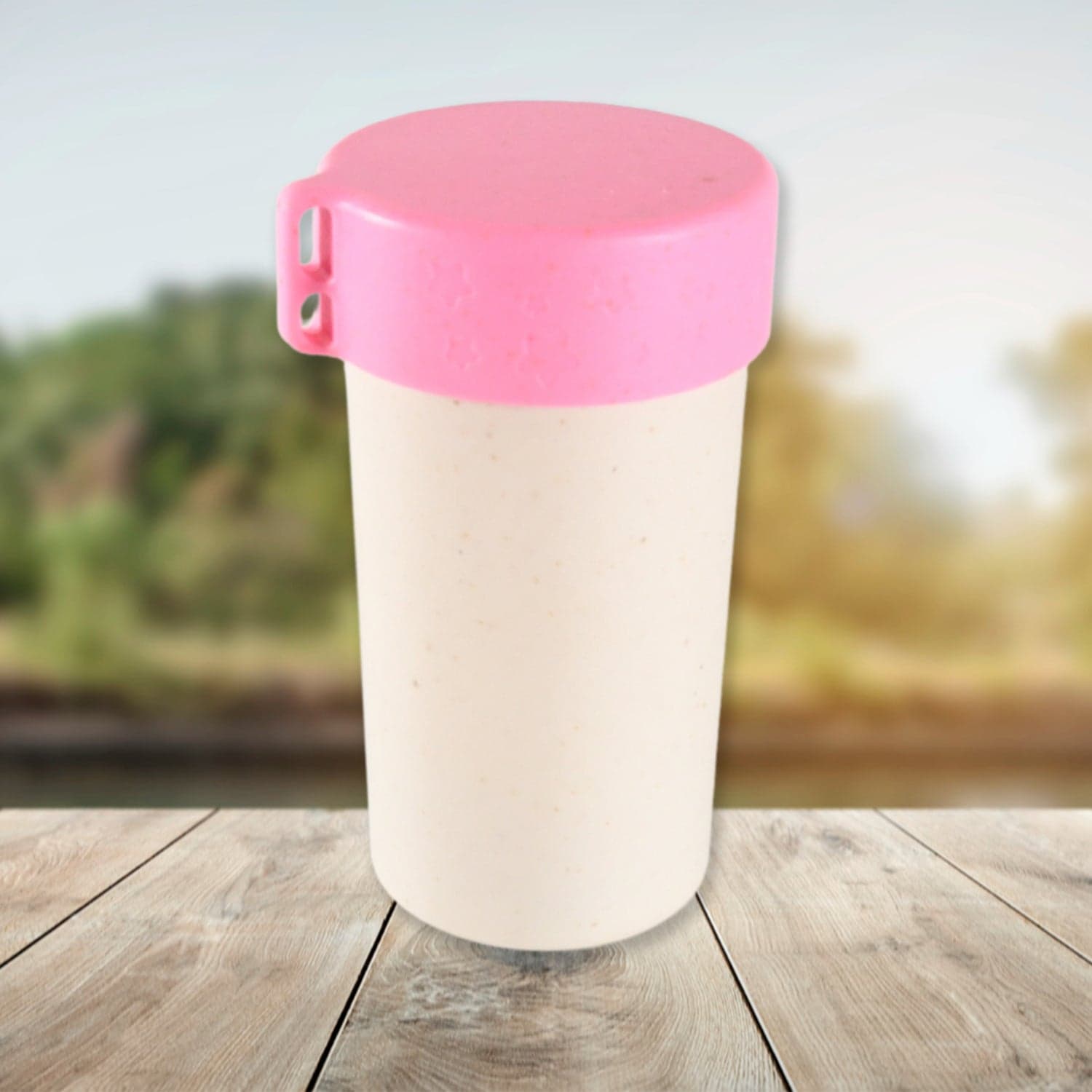 Travel Coffee Cup Portable Water Bottle Wheat Straw Coffee Tea Mug Coffee Mug with Lids for Coffee Tea (300 ML Approx) thumbnail 7