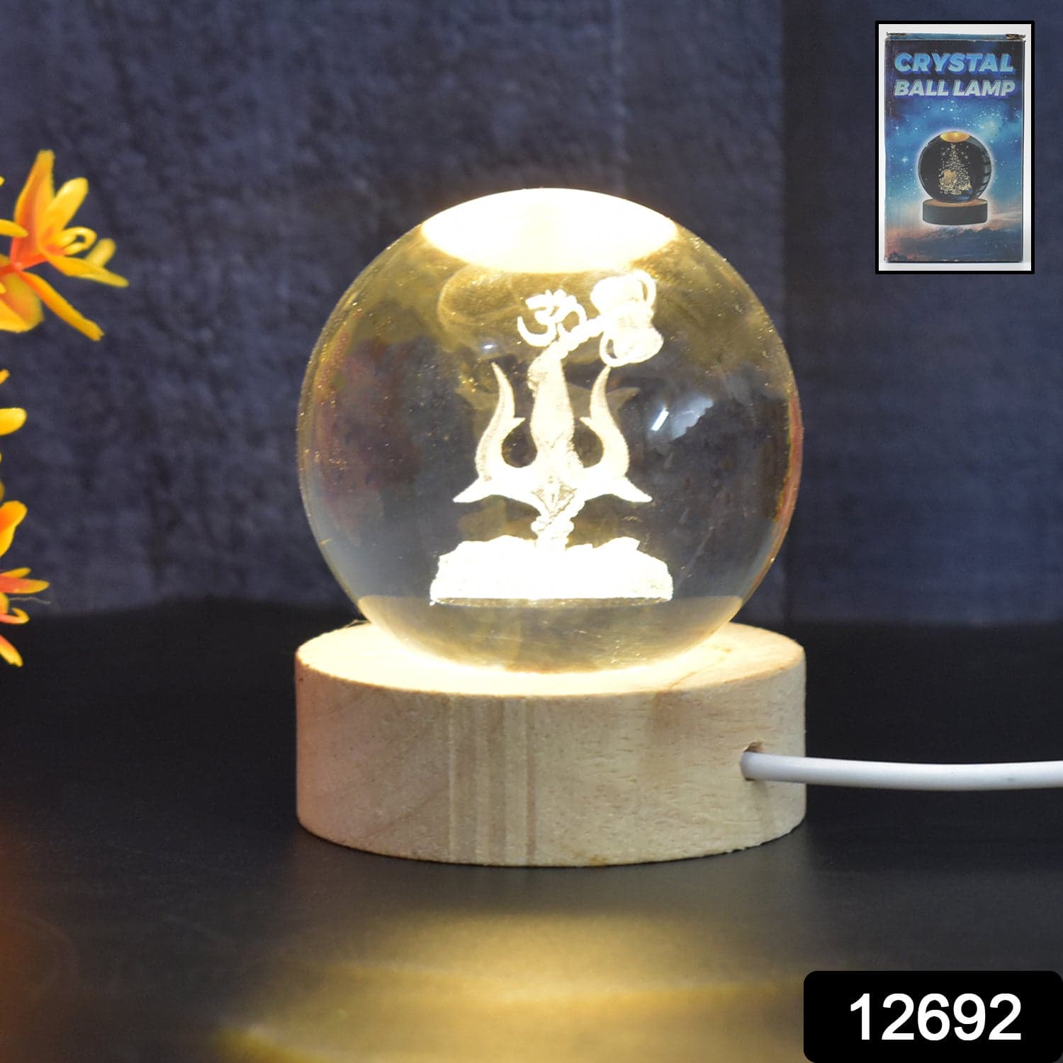 3D Crystal Ball lamps 3D Crystal Ball Night Light (1 Pc) thumbnail 2