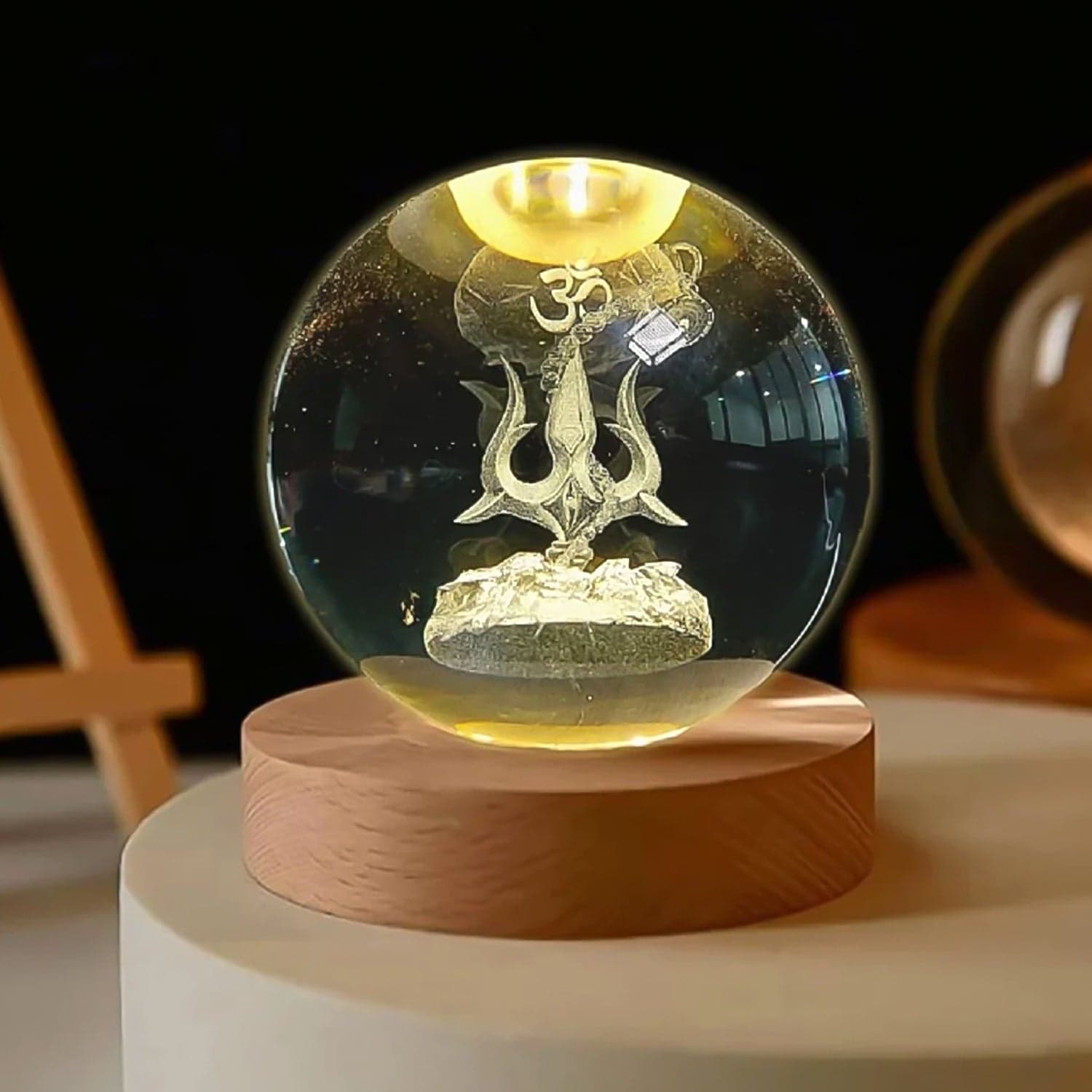 3D Crystal Ball lamps 3D Crystal Ball Night Light (1 Pc) thumbnail 3